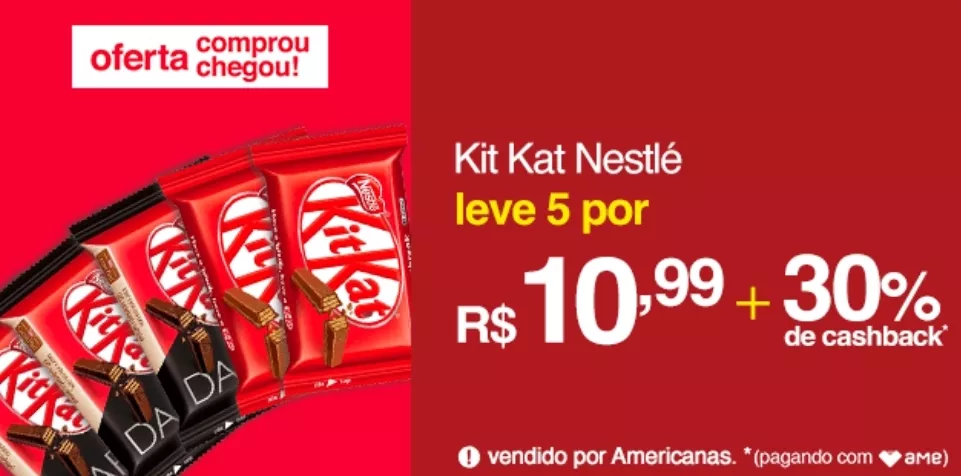 [ Ame R$4,80 ] [5 Unid] Kit Kat 41,5g Nestlé